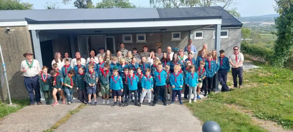 1st Highweek Village Scout Group at the opening of their HQ extension