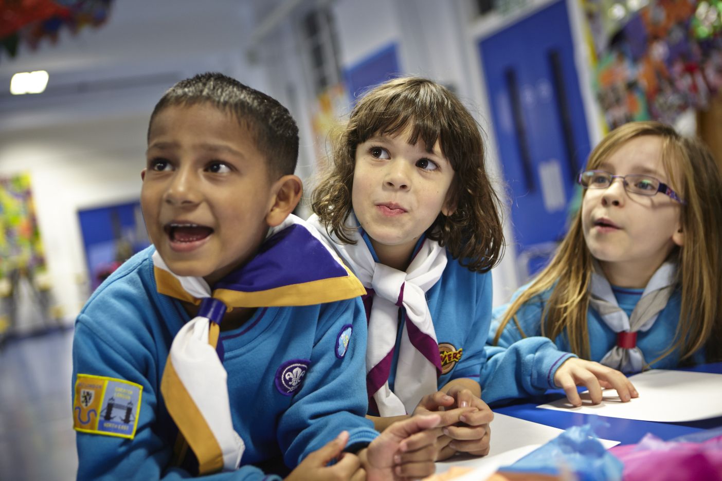 Beaver Scouts listening