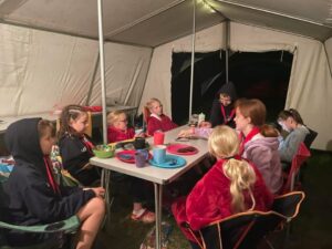 Highweek Scouts Playing UNO at Woodlands